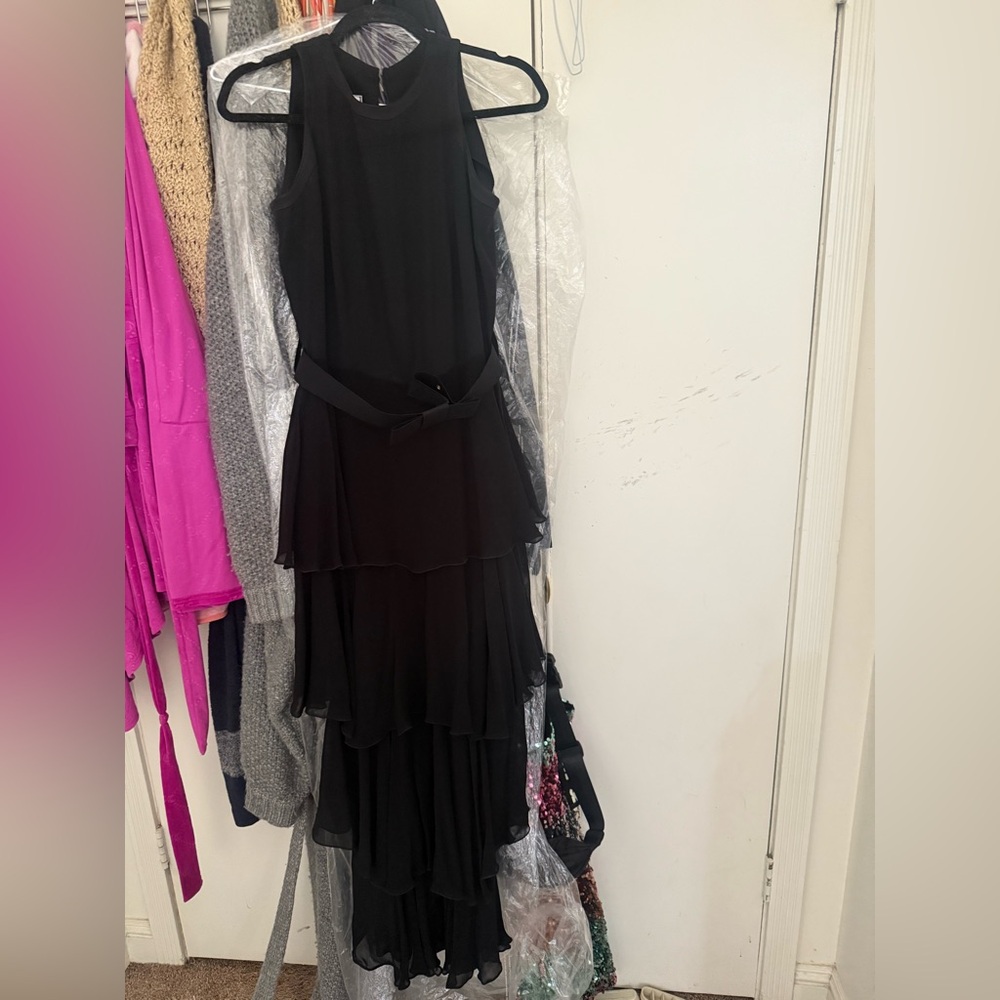 Anna Black High Low Layered Dress